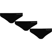 Reebok Slip "KALI", Damen, Gr. XS (34), schwarz, Obermaterial: 74% Polyamid, 26% Elasthan, bedruckt, unifarben, eng, Unterhosen Slip, ohne störende Nähte, eng, basic, bequem, mit Logo, breiter Bund