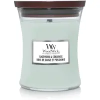 Woodwick Sagewood & Seagrass Duftkerze mit Holzdocht 275 g