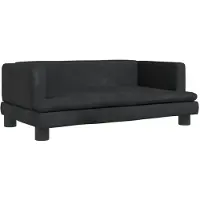 The Living Store Hundebett Schwarz 80x45x30 cm Samt