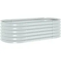vidaXL Garten-Hochbeet 160x80x44 cm Verzinkter Stahl Silbern