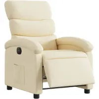 vidaXL Relaxsessel Elektrisch Creme Stoff