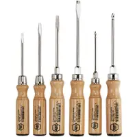 Wiha Holz-Schraubendreher Set Schlitz, Phillips 6-teilges Set - 07149
