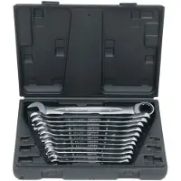 Ks Tools GEARplus Ratschenringmaulschlüssel-Satz, 12-tlg - 503.4265