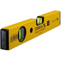 Stabila Wasserwaage Type 70, 30 cm, leichtes Alu-Profil, 1 Horizontal-Libelle, 1 Vertikal-Libelle, Germany