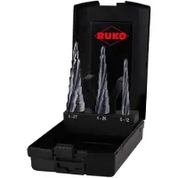 RUKO Stufenbohrersatz UltimateCut 3-tlg. 6-27mm HSS Runatec Schnittiefe 10mm