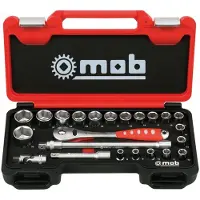 MOB Fusion Box Steckschlusselsatz 23-teilig 1 / 2 Zoll 6 Kant Gde-Knarre
