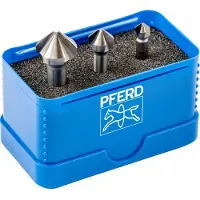 PFERD -TOOLS Kegelsenker 25202152, HSS, 3-teiliges Set, 6,3 - 16,5mm Ø, Zylinderschaft, 90 Grad