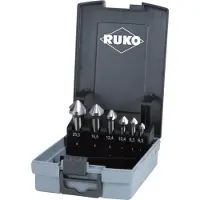 RUKO 102152ERO Keglesænker-sæt 6 dele 6.3 mm, 8.3 mm, 10.4 mm, 12.4 mm, 16.5 mm, 20.5 mm HSSE-Co 5 Cylinderskaft 1 Set