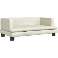 The Living Store Hundebett Creme 80x45x30 cm Samt