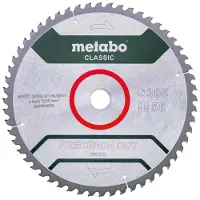 Metabo 628064000 Klinge aus kreisförmiger Säge in Präzision geschnitten - 305 x 30 x 56T - Holz / MDF