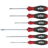 Wiha Schraubendreher Set SoftFinish Schlitz, Phillips, Pozidriv 6-teilges Set - 26113