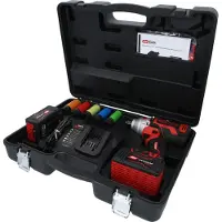 Ks Tools Akku-Schlag-Schrauber-Satz eMONSTER, 1/2", Höchstdrehmoment 690 Nm, 3 Drehmomentstufen, umschaltbar, 9-teilig, in schwarzem Tragekoffer