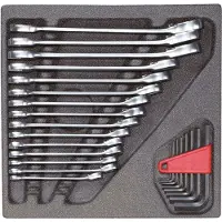 Gedore red R22250001 Schraubenschlüsselsatz 4/6 CT-Modul 24-teilig, 3301700