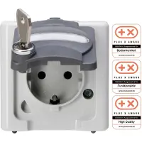 Heinrich 103456009, CEE 7/3, 1 Modul(e), CEE 7/4, Weiß, 250 V, 16 A