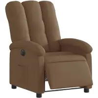 vidaXL Relaxsessel Elektrisch Braun Stoff