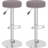 The Living Store Barhocker 2 Stk. Taupe Stoff