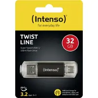 Intenso Twist Line 32 GB, Dual-USB-Stick 3.2 Gen 1x1, USB-C und USB-A, 70 MB/s, Anthrazit