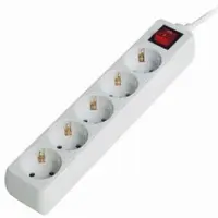 Gembird Surge Protector 5x, 5 AC-Ausgänge, Weiß, CE, GS, 55 mm, 85 mm, 340 mm
