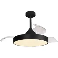 Mantra-Iluminacion LED-Deckenventilator Alaska schwarz DC leise Ø 106 cm CCT