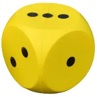 Pre-Sport Schaumstoffwürfel gelb - Lernspielzeug 14 cm