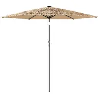 vidaXL Sonnenschirm mit Stahlmast Braun 223x223x213 cm