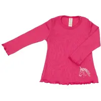 Engel - Kinder-Schlafanzugoberteil - Merinounterwäsche Gr 116 rosa