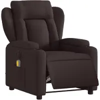 vidaXL Massagesessel Elektrisch Dunkelbraun Stoff