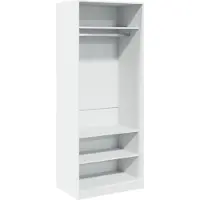 vidaXL Kleiderschrank Weiß 80x50x200 cm Holzwerkstoff