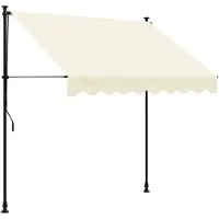 vidaXL Markise Einziehbar Creme 200x115 cm Stoff und Stahl