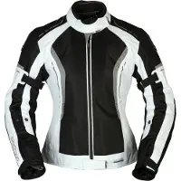 Modeka Khao Air Damen Motorrad Textiljacke, schwarz/hellgrau, 46