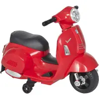 HOMCOM VESPA Elektromotorrad Kindermotorrad Elektrofahrzeuge 3 bis 6 Jahren Rot