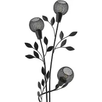 LINDBY Florentiner Stehlampe Kanye, 160 cm, schwarz, 3-flg.