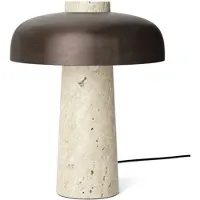 Audo Copenhagen Audo LED-Tischleuchte Reverse, bronze, Travertin, Höhe 30 cm