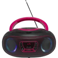 Denver TCL-212BT Boombox mit CD, Bluetooth, USB, AUX & LED-Lichteffekten