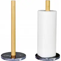 Brunbeste Küchenrollenhalter Marmor mit Holz