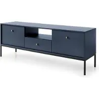 Feldmann-Wohnen Lowboard TV-Unterschrank Fernsehschrank 153cm marineblau 2-türig 77132487