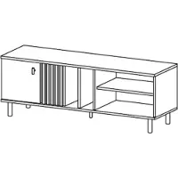 Feldmann-Wohnen Lowboard TV-Unterschrank Fernsehschrank 138cm Sand Grange Eiche 80143902