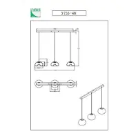 FABAS LUCE LED-Hängeleuchte Brena, cognac, 3-flammig, dimmbar, CCT