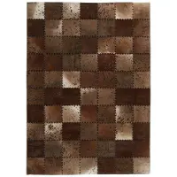 Arte Espina Teppich "Voila 100", braun, B:200cm H:5mm L:290cm, Rindsleder, Teppiche, Teppich, handgenähter Flachflor-Teppich im Patchwork-Design.
