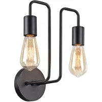 Maytoni Moderne Wandleuchte Gilbert 2xE27 excl. in Schwarz aus Metall Kristall 60 W für Küche, Schlafzimmer, Wohnzimmer, Esszimmer, Lobby