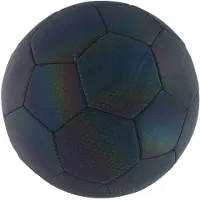 Sonstiges Fußball Größe 5 Fussball Holografisch/Reflektierend - Fussball Geschenke Jungen - Football für Innen- und Außenbereich - Kinder und Erwachsene - Nylon - Schwarz