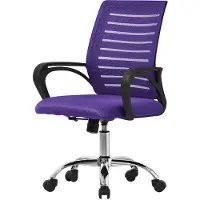 ML-Design Ergonomischer Bürostuhl mit Armlehnen Netzgewebe Lila mit Rollen