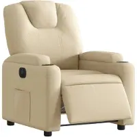 vidaXL Relaxsessel Elektrisch Creme Stoff