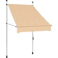 vidaXL Markise Einziehbar Handbetrieben 100 cm Orange/Weiß Gestreift