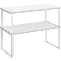OEM Küchenregal, Set aus 2, Schrankorganizer, ausklappbares Küchenopbergestell, stapelbares Kräuterregal