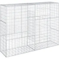 vidaXL Gabione mit Deckel 200x50x150 cm Verzinktes Eisen