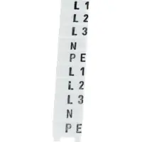 Hager KWL004 Bezeichnungsclips 5mm Raster fortlaufend L1, L2, L3, N, PE zu je 25 Ästen