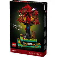 LEGO Ideas Familienbaum, Stammbaum Modellbausatz für Erwachsene, Home-Deko fürs Wohnzimmer, kreatives Foto-Geschenk für Mama und Papa, Ständer für Fotos und Souvenirs 21346