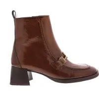 Hispanitas für Damen. HI243727 Rio braune Lederstiefeletten (38), 3 bis 5 cm, Reißverschluss, Lässig
