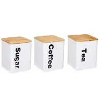 Big Buy Cooking Kinvara Vorratsdosen Set - 3x - weis - 1.3L - Vorratsdose
